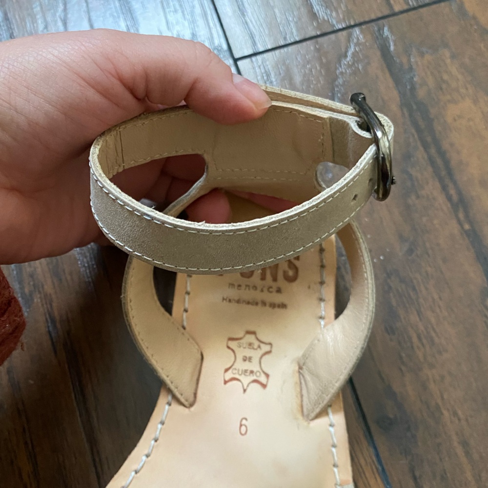 PONS Avarcas authentic leather sandals size 6, made in Spain - Picture 9 of 11